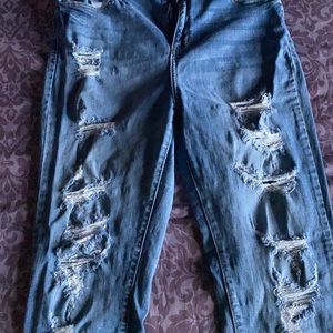 distressed jeans